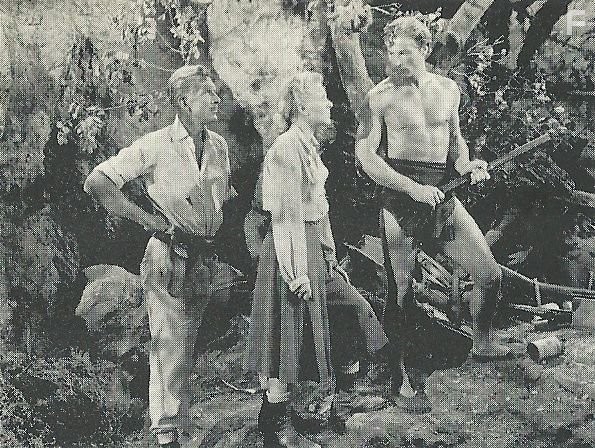 Lex Barker, Evelyn Ankers, and Alan Napier in Tarzan's Magic Fountain (1949)