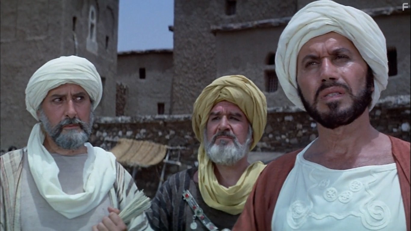 Michael Ansara, Bruno Barnabe, and Robert Brown in Послание (1976)