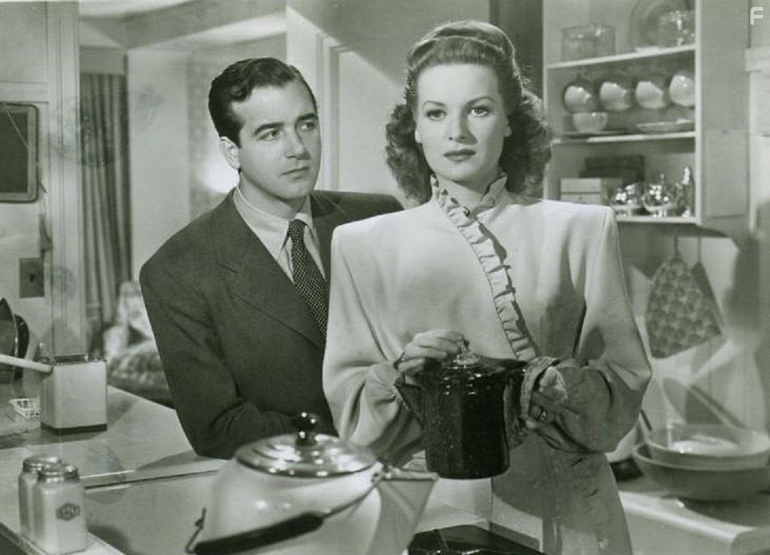 Maureen O'Hara and John Payne in Чyдо на 34-й улице (1947)
