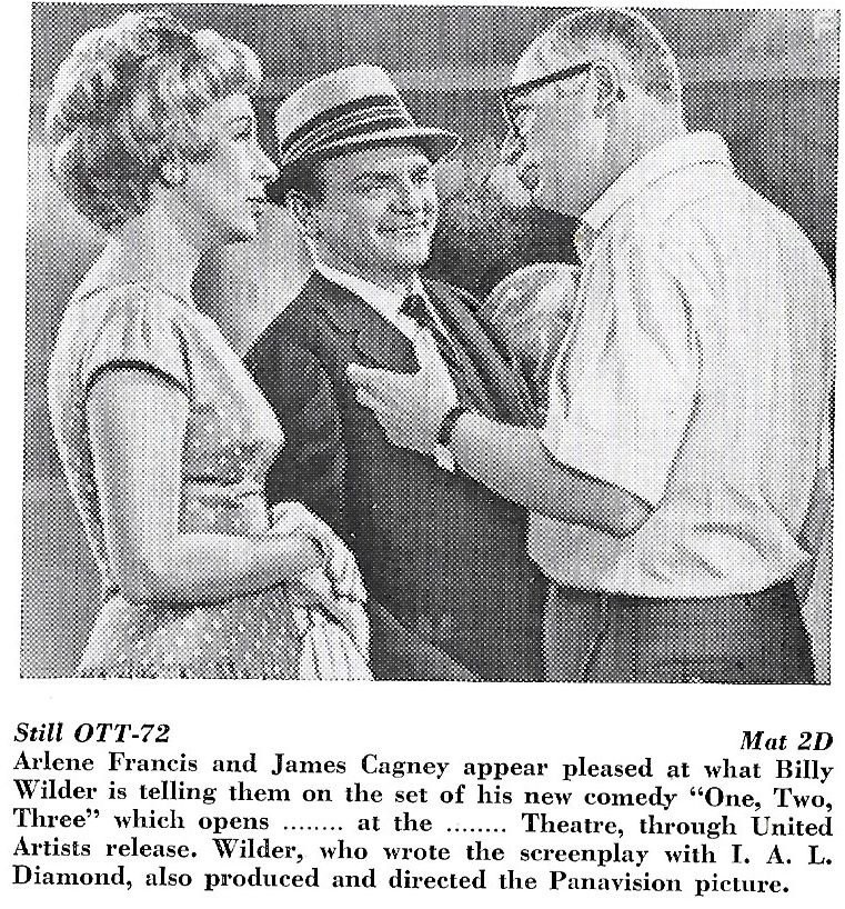 James Cagney, Billy Wilder, and Arlene Francis in Один, два, три (1961)