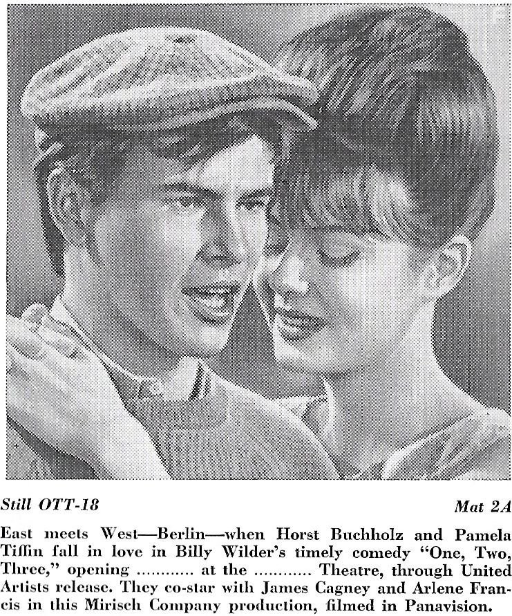 Horst Buchholz and Pamela Tiffin in Один, два, три (1961)