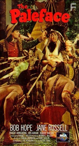 Jane Russell and Bob Hope in Бледнолицый (1948)