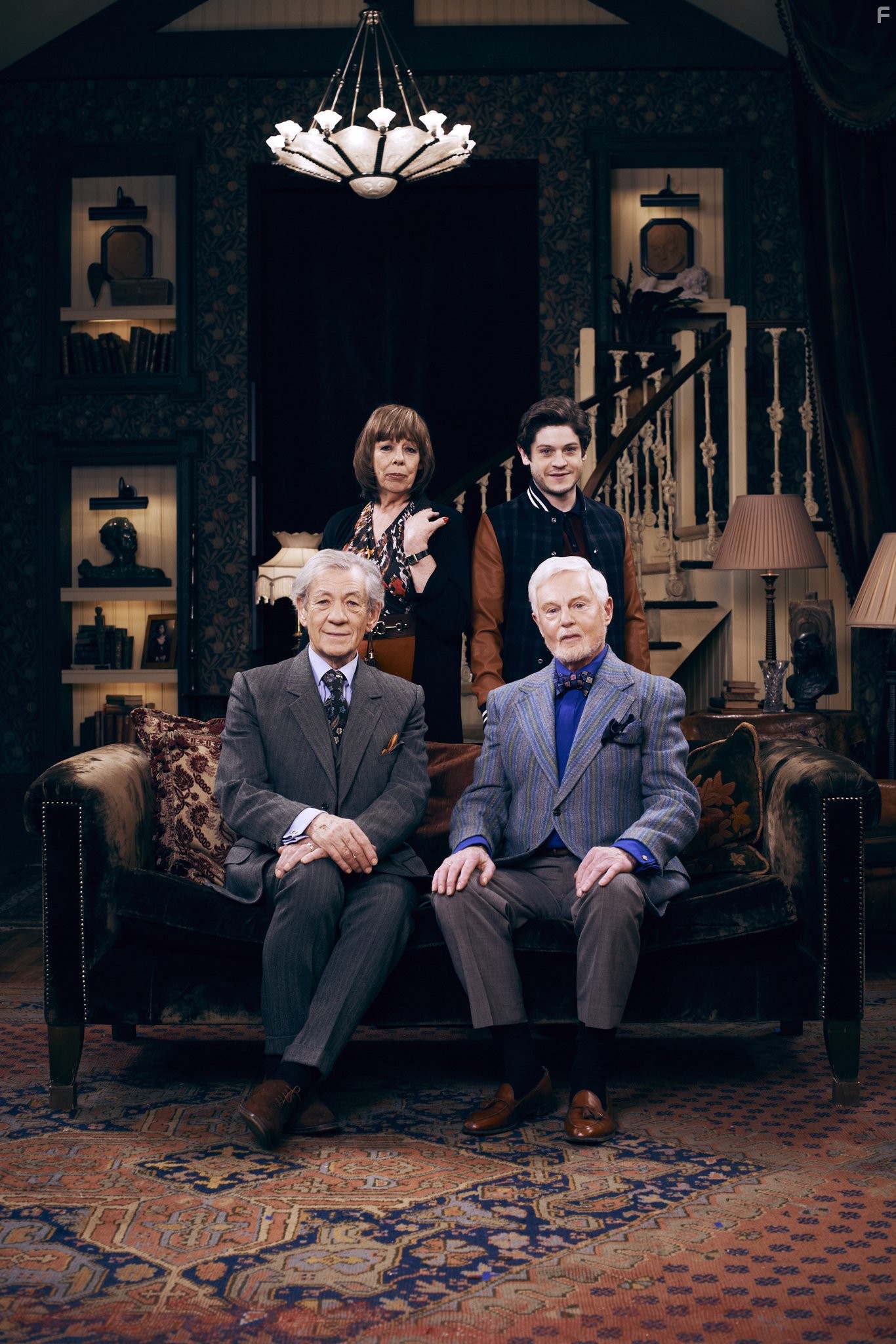 Derek Jacobi, Ian McKellen, Frances de la Tour, and Iwan Rheon in Грешники (2013)