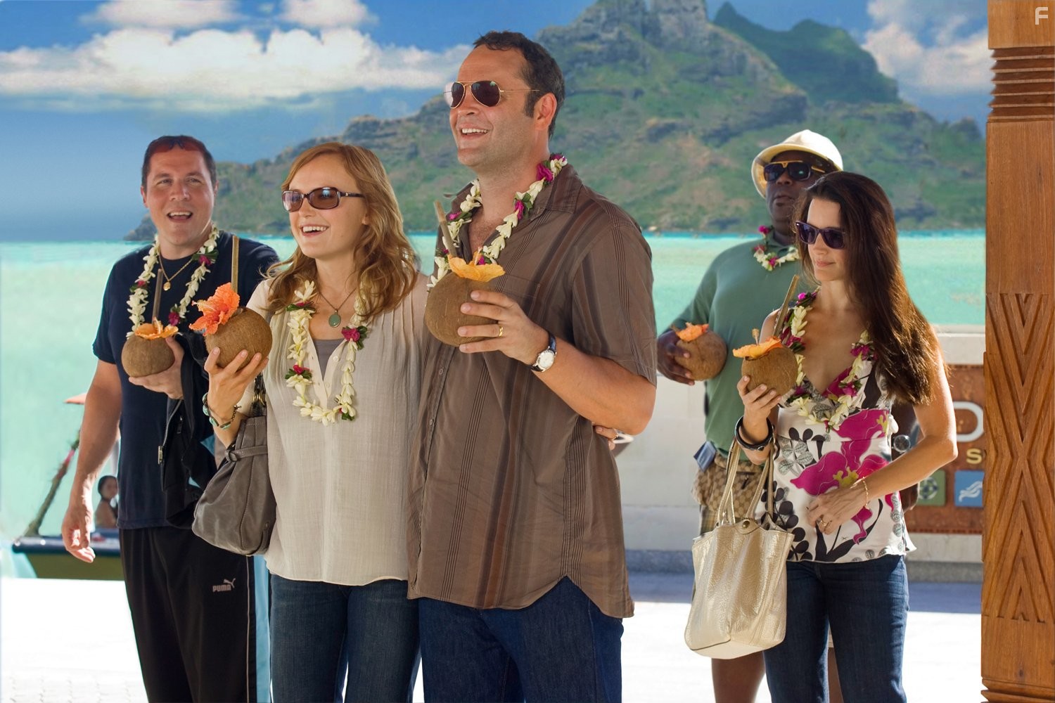 Vince Vaughn, Kristin Davis, Malin Akerman, Jon Favreau, and Faizon Love in Формула любви для узников брака (2009)