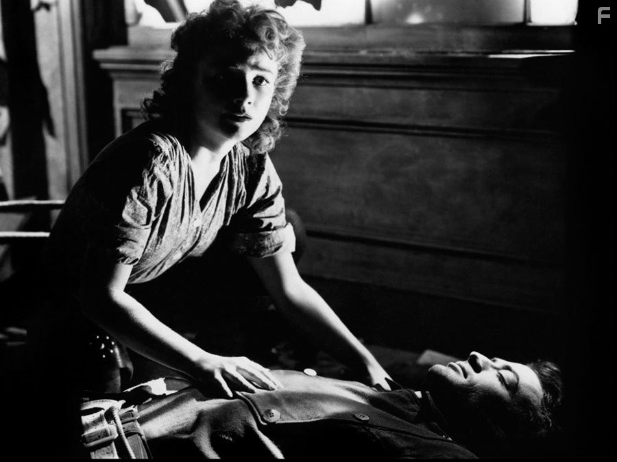 Gregory Peck and Anne Baxter in Жёлтое небо (1948)