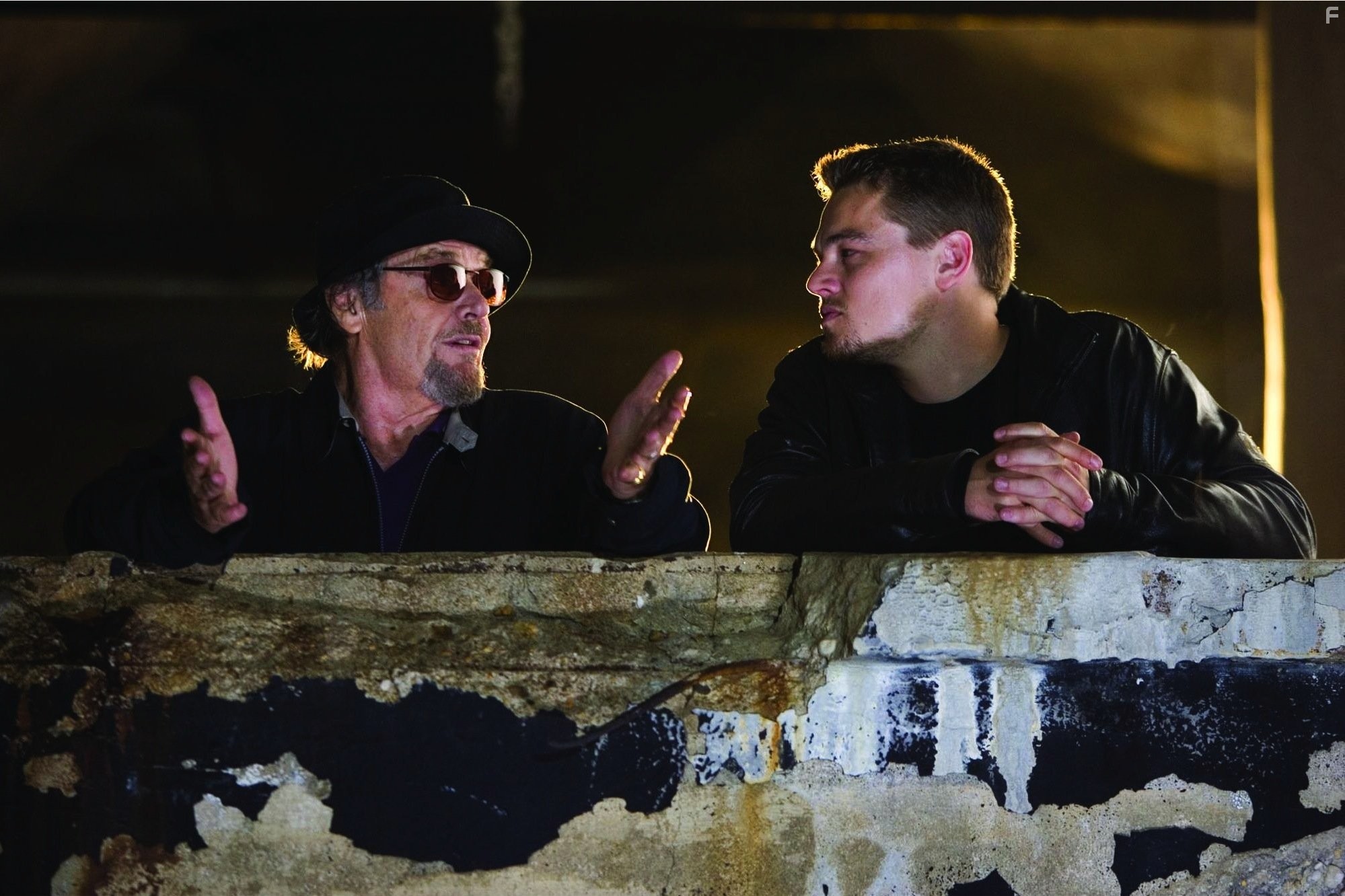 Leonardo DiCaprio and Jack Nicholson in Отступники (2006)