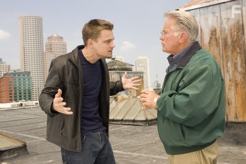 Leonardo DiCaprio and Martin Sheen in Отступники (2006)