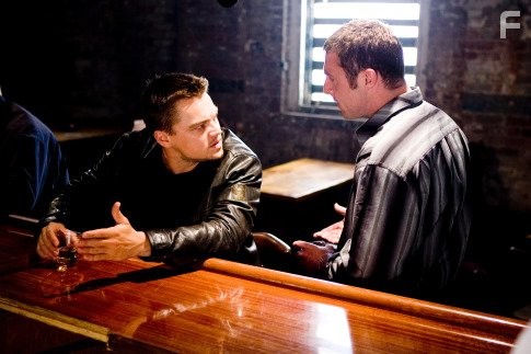 Leonardo DiCaprio and David O'Hara in Отступники (2006)