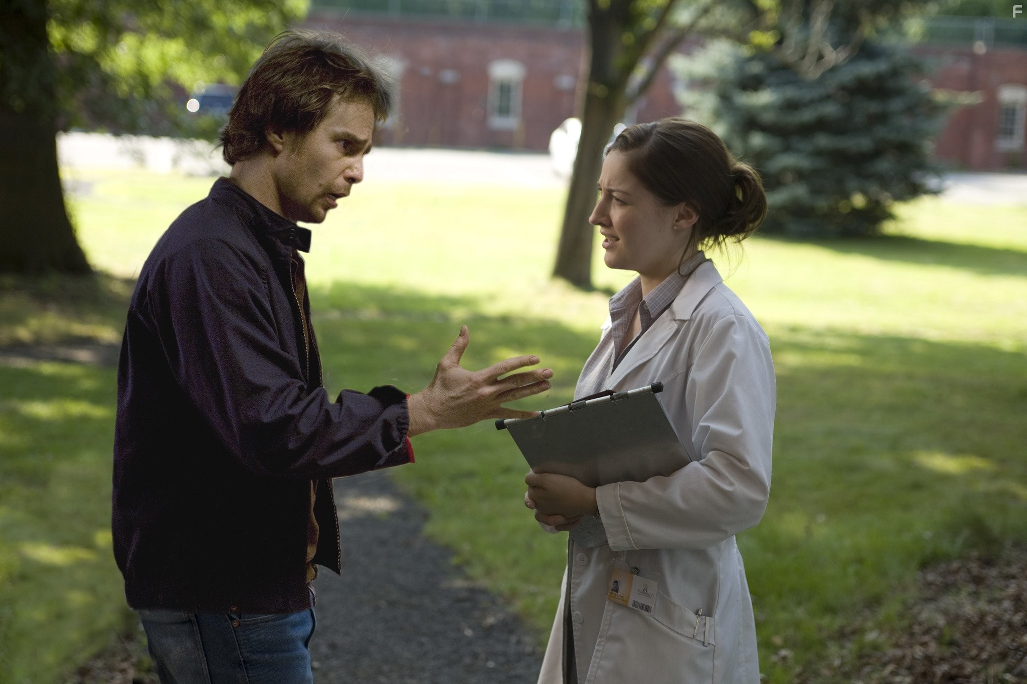 Sam Rockwell and Kelly Macdonald in Удушье (2008)