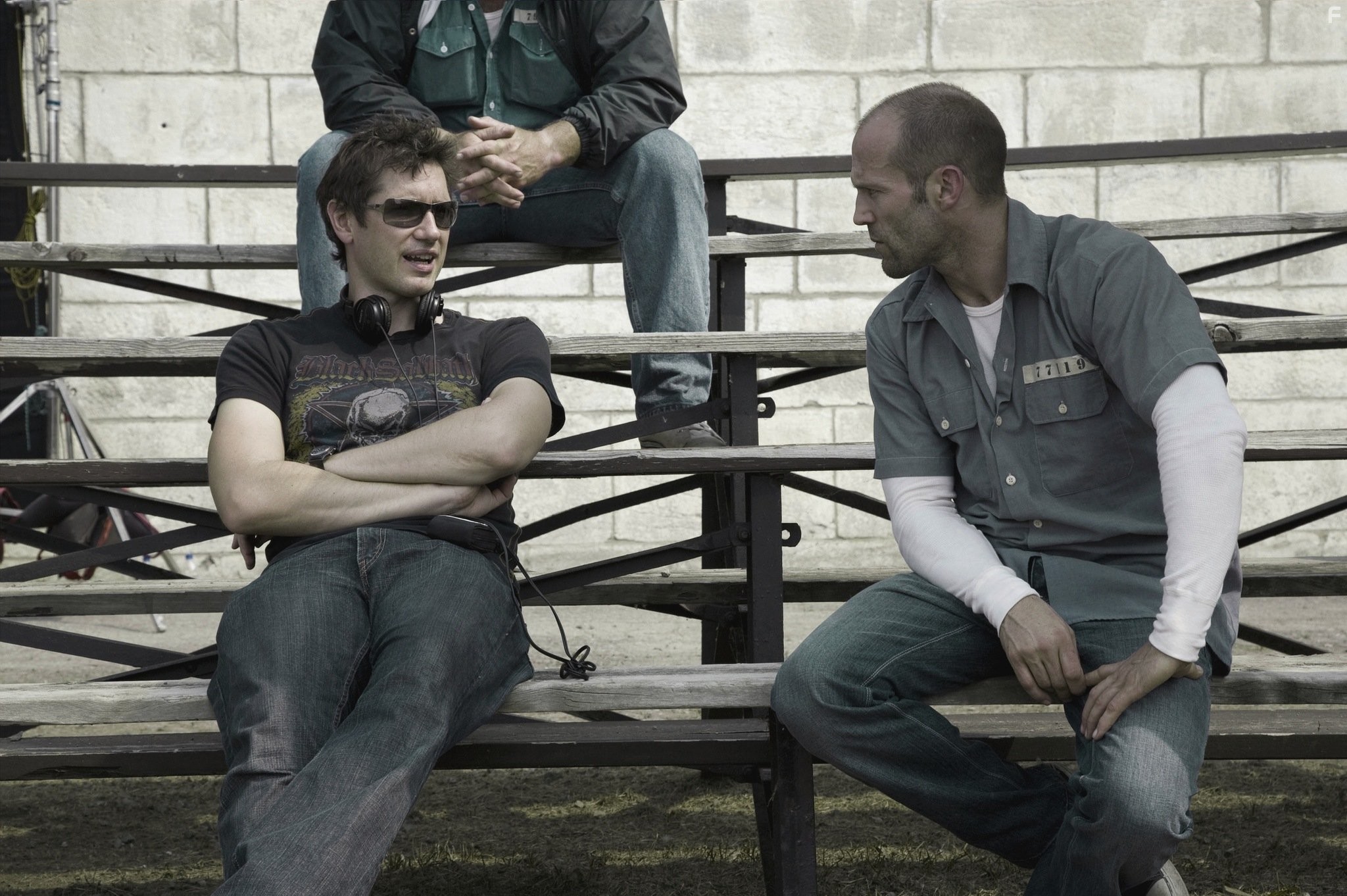 Jason Statham and Paul W.S. Anderson in Смертельная гонка (2008)