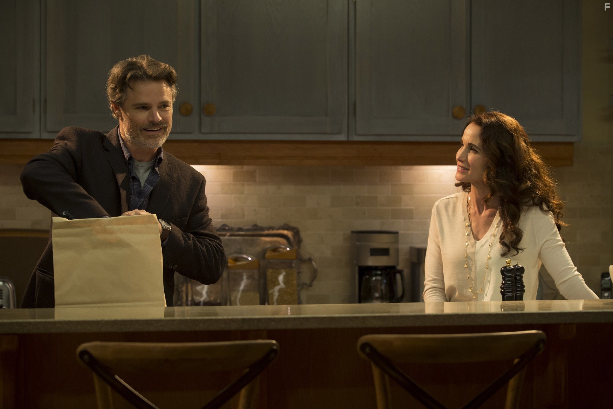 Andie MacDowell and Dylan Neal in Кедровая бухта (2013)