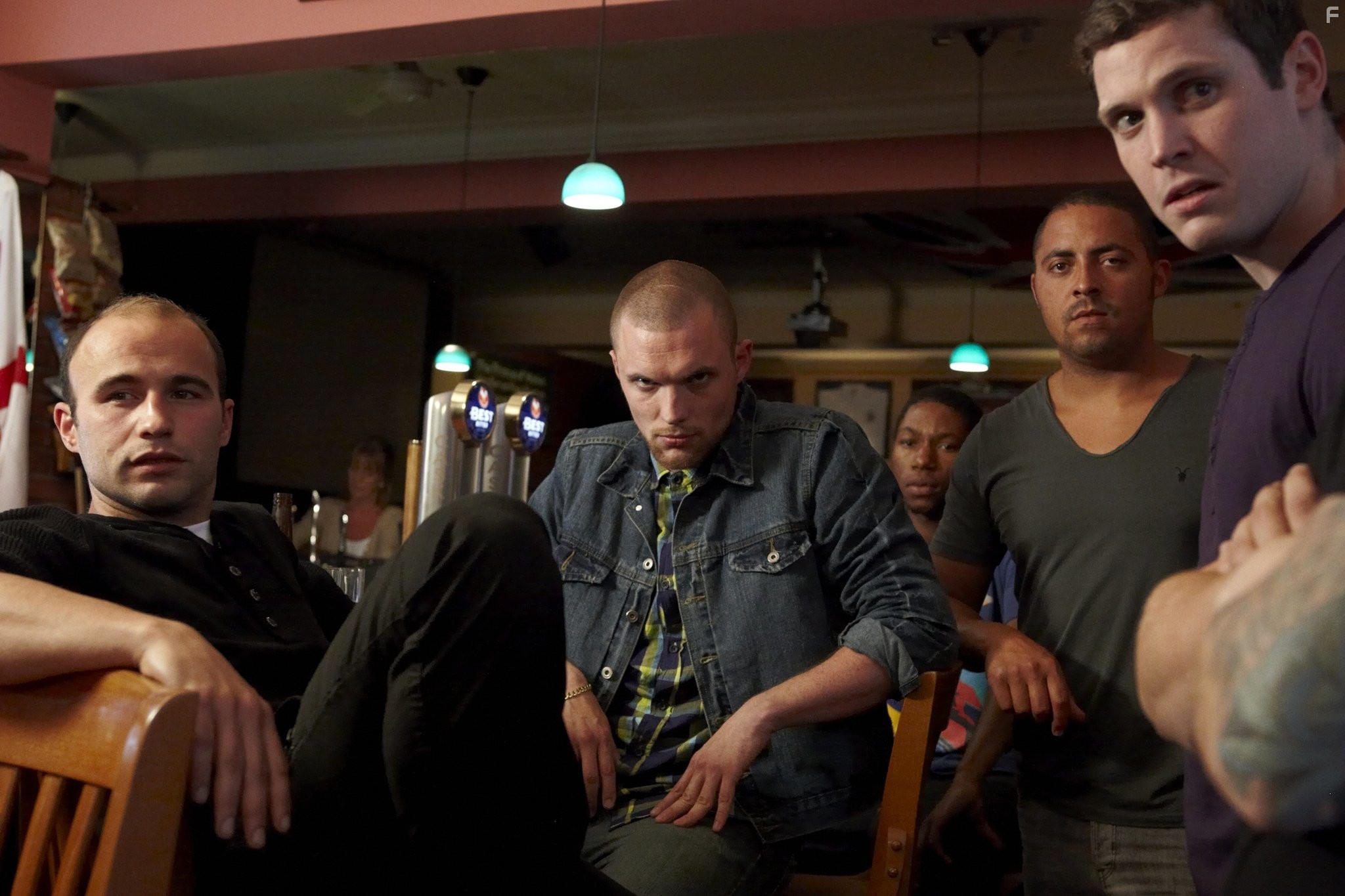 Josh Herdman, Roland Manookian, and Ed Skrein in Piggy (2012)