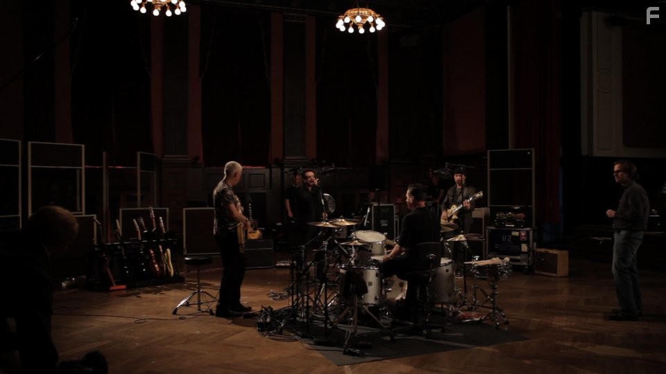Bono, Adam Clayton, Davis Guggenheim, Larry Mullen Jr., and The Edge in From the Sky Down (2011)