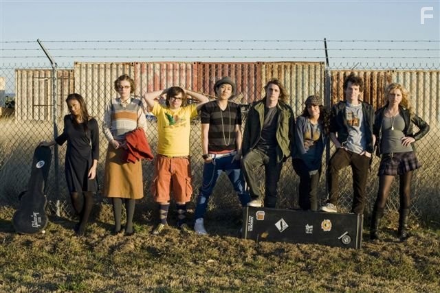 Gaelan Connell, Ryan Donowho, Vanessa Hudgens, Elvy Yost, Aly Michalka, Charlie Saxton, Tim Jo, and Lisa Chung in Бэндслэм (2009)