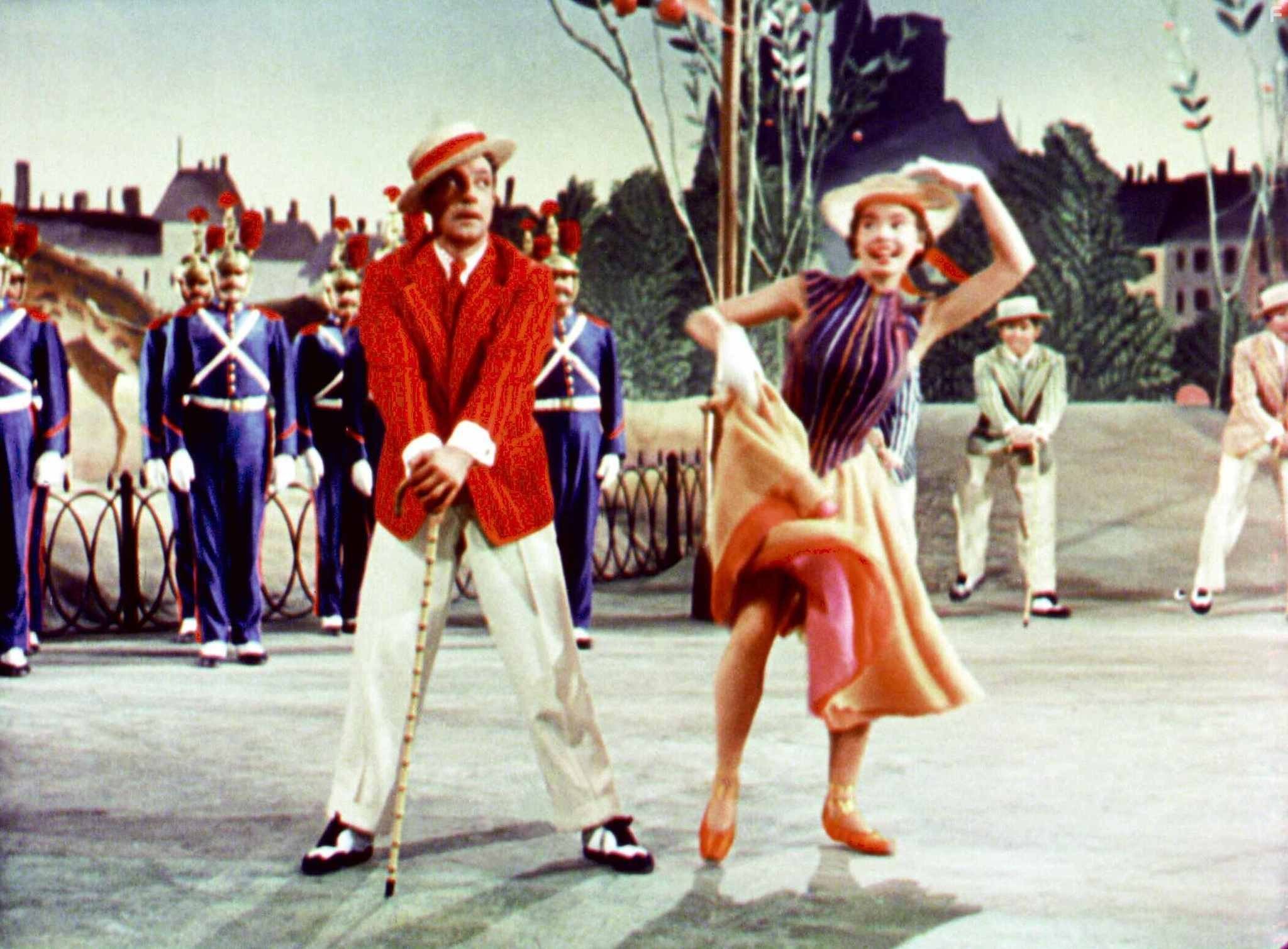 Gene Kelly and Leslie Caron in Американец в Париже (1951)