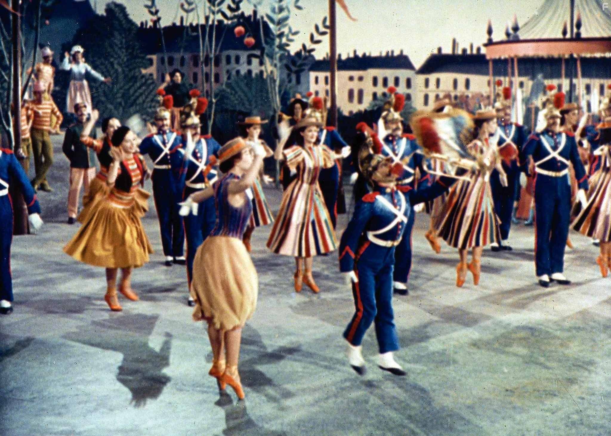 Gene Kelly and Leslie Caron in Американец в Париже (1951)