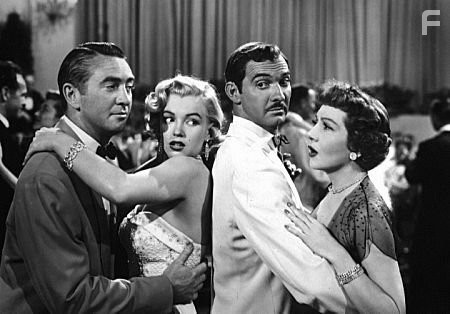 M. Monroe & Claudette Colbert in "Let's Make It Legal" 1951 20th