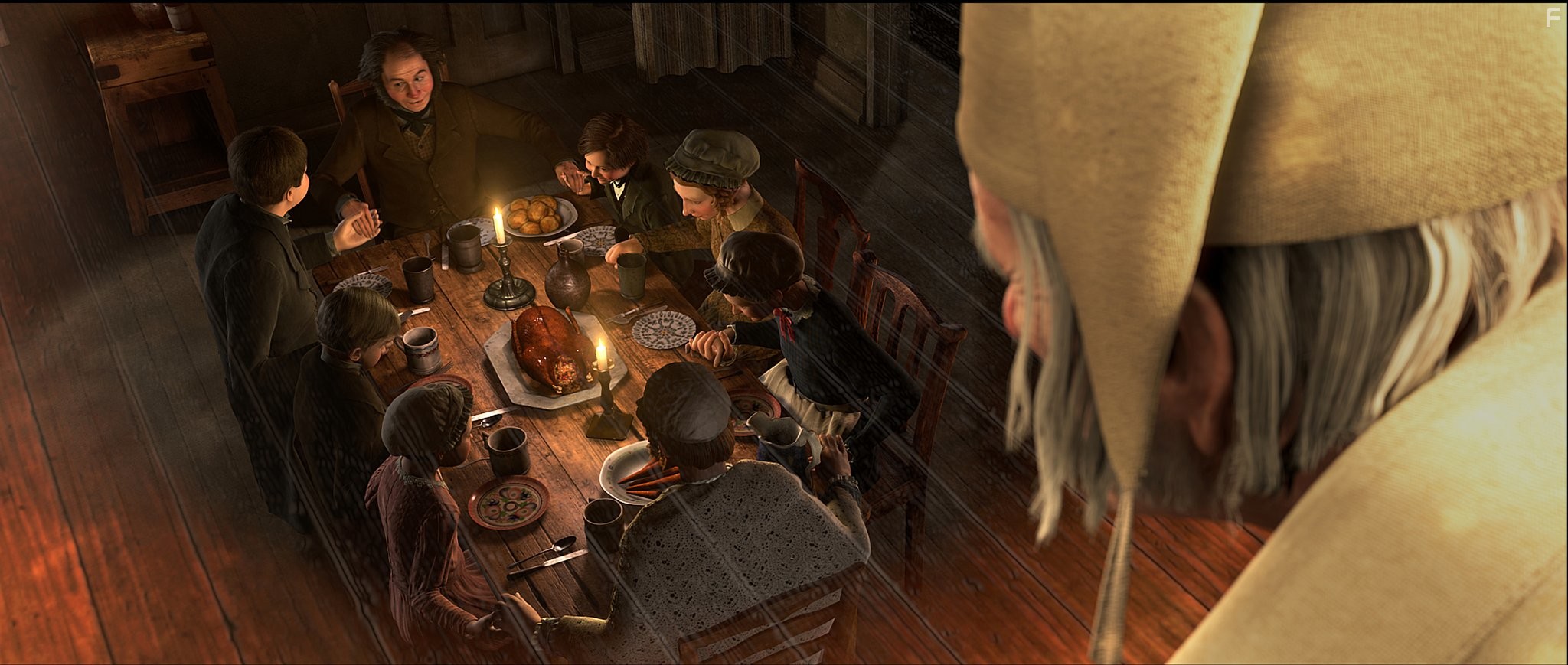 Jim Carrey and Gary Oldman in Рождественская история (2009)