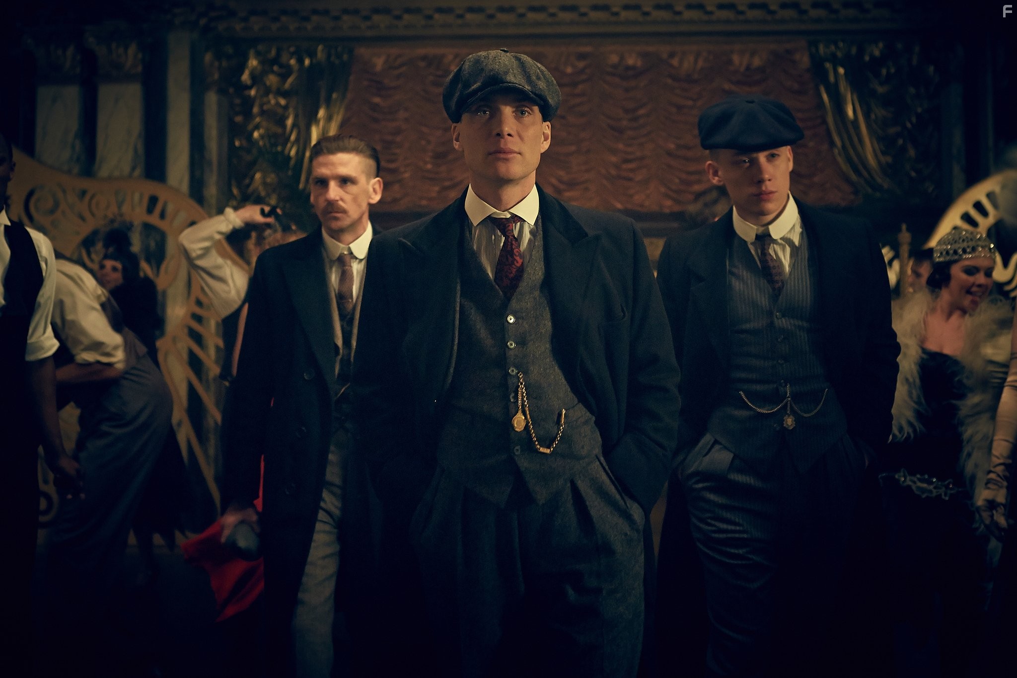Cillian Murphy, Paul Anderson, and Joe Cole in Острые козырьки (2013)