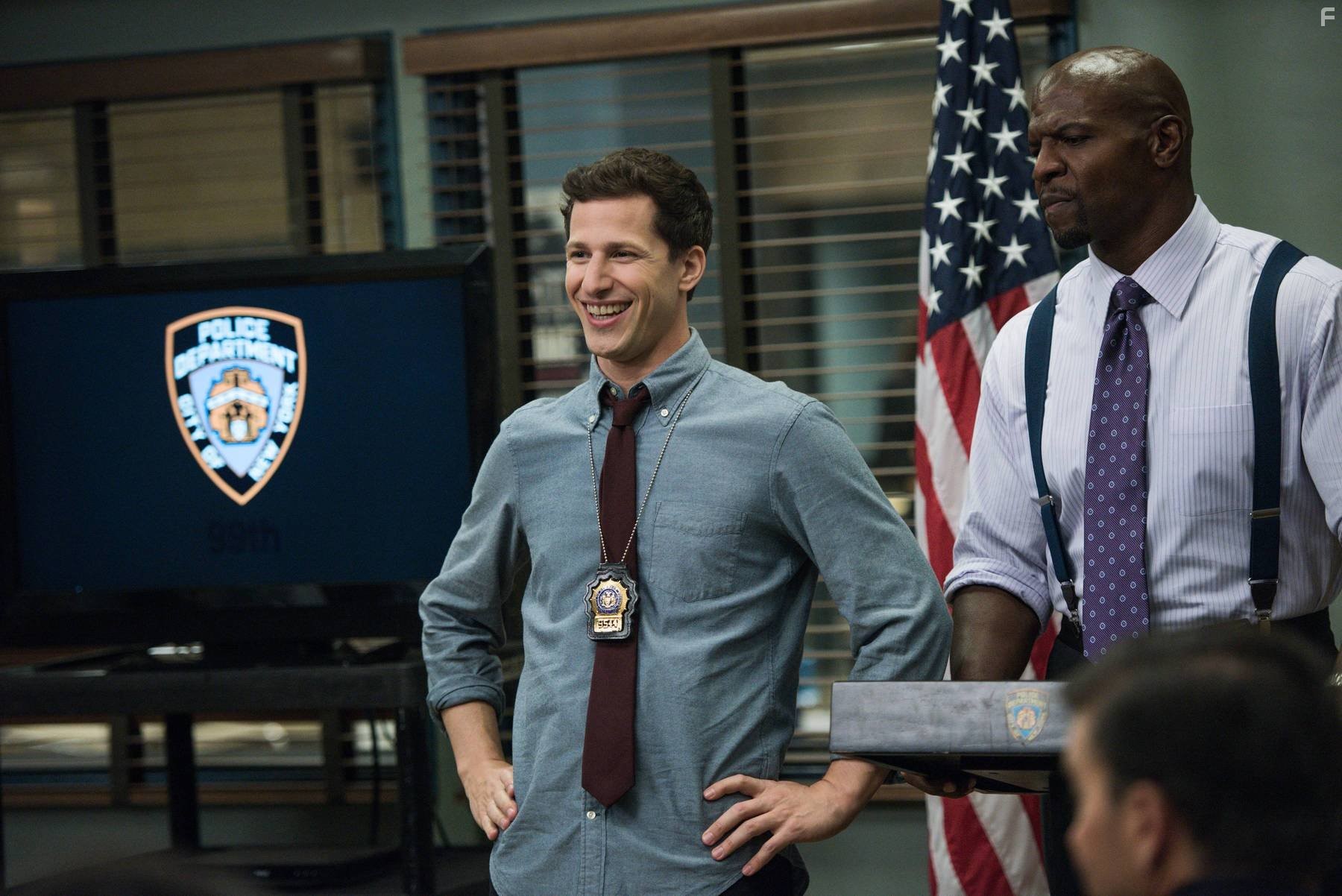 Terry Crews and Andy Samberg in Бруклин 9-9 (2013)