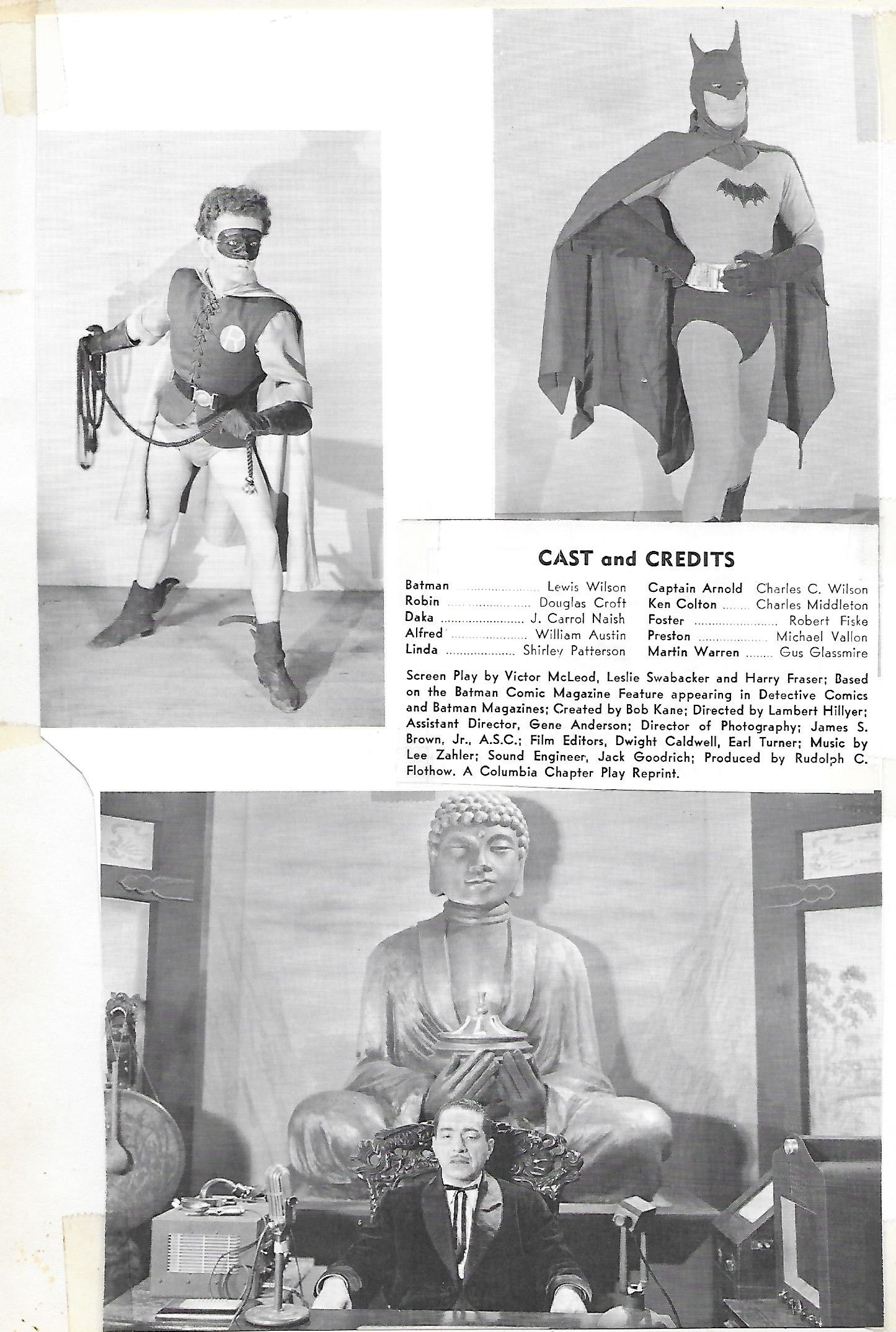 Douglas Croft, J. Carrol Naish, and Lewis Wilson in Batman (1943)