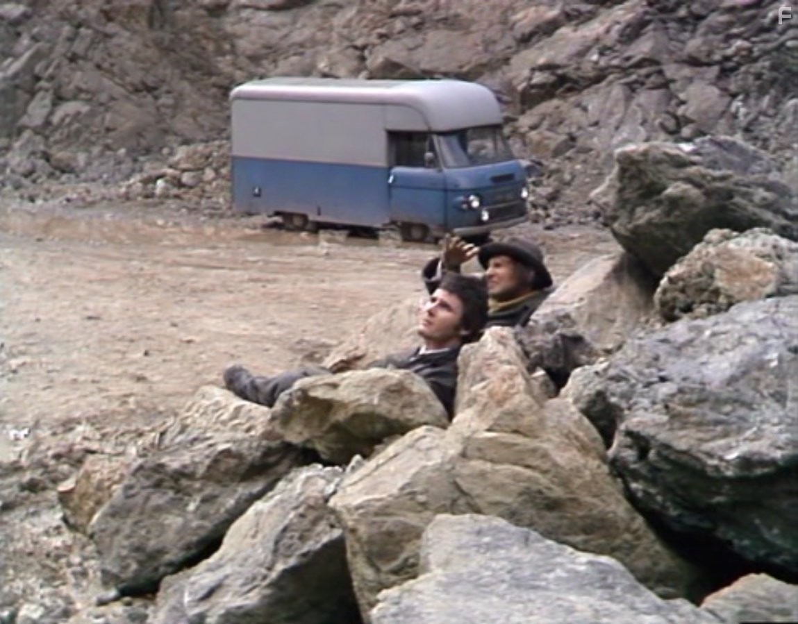John Hallet and Talfryn Thomas in Survivors (1975)