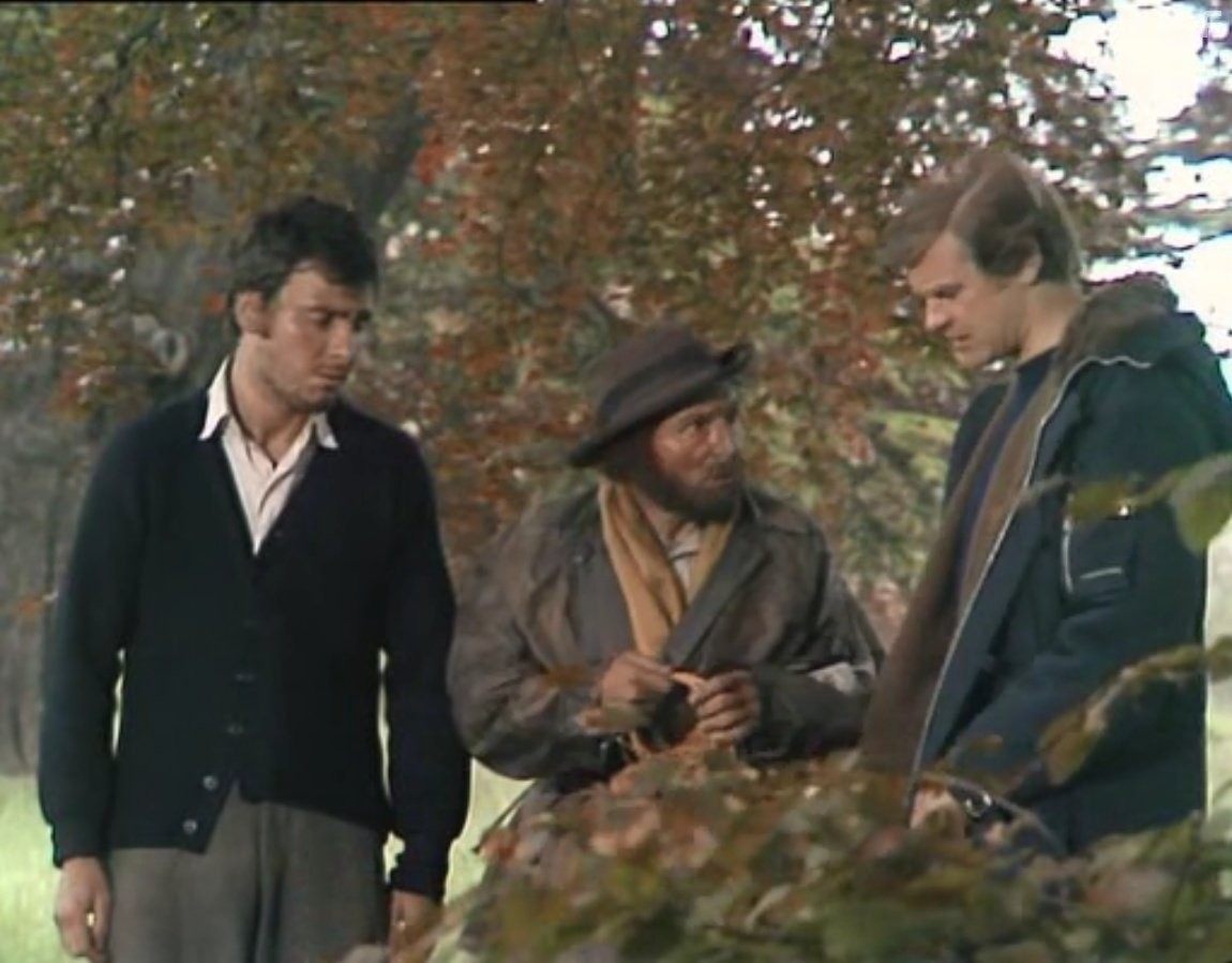 John Hallet, Ian McCulloch, and Talfryn Thomas in Survivors (1975)