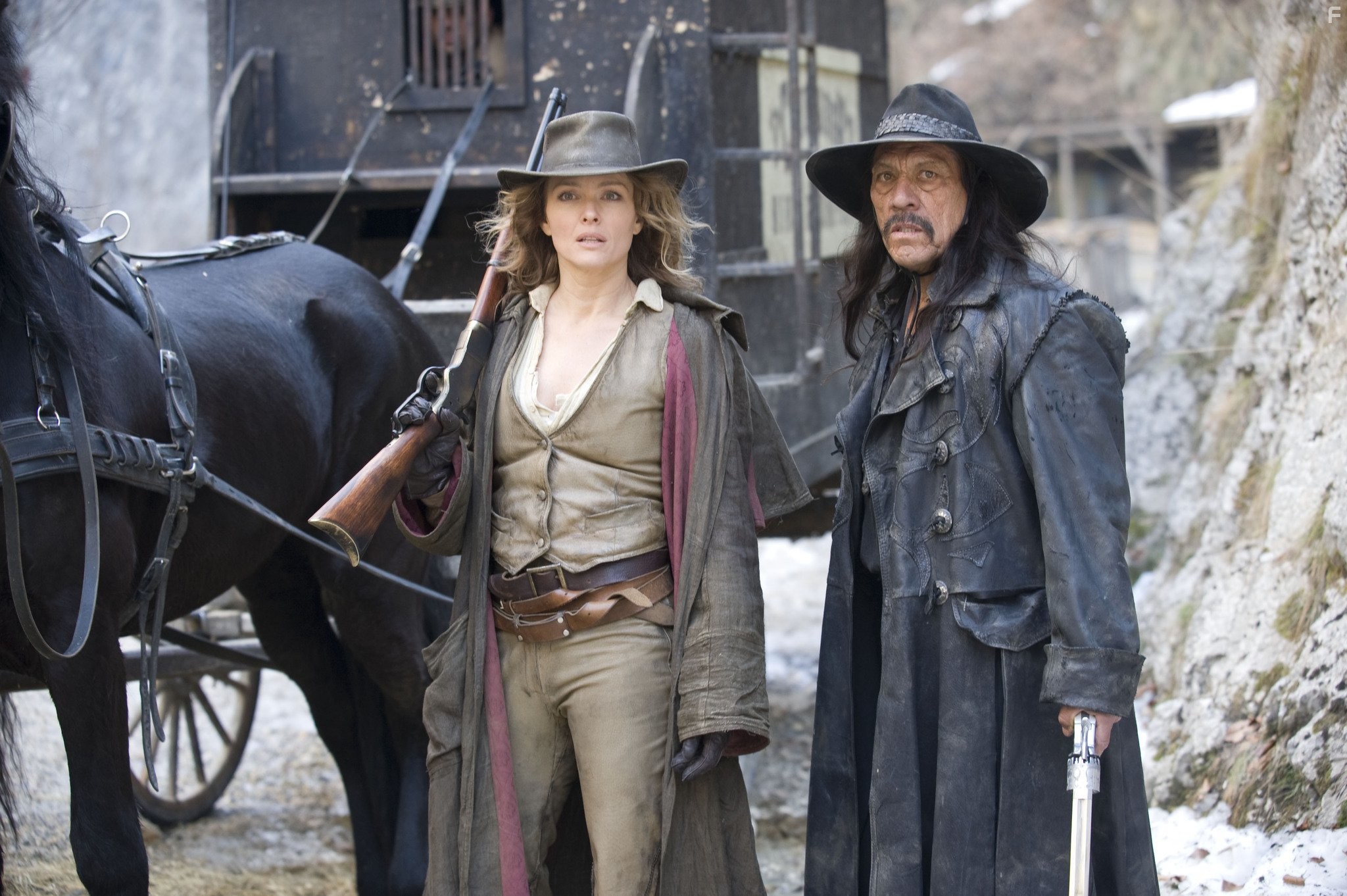 Dina Meyer and Danny Trejo in Мертвец из Тумстоуна (2013)