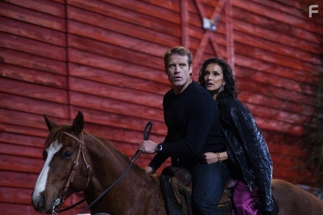 Mark Valley and Indira Varma in Живая мишень (2010)