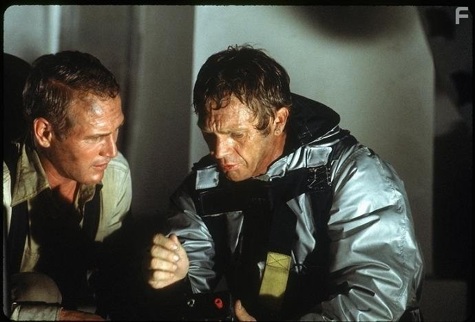 Paul Newman and Steve McQueen in Yздымaющийся ад (1974)