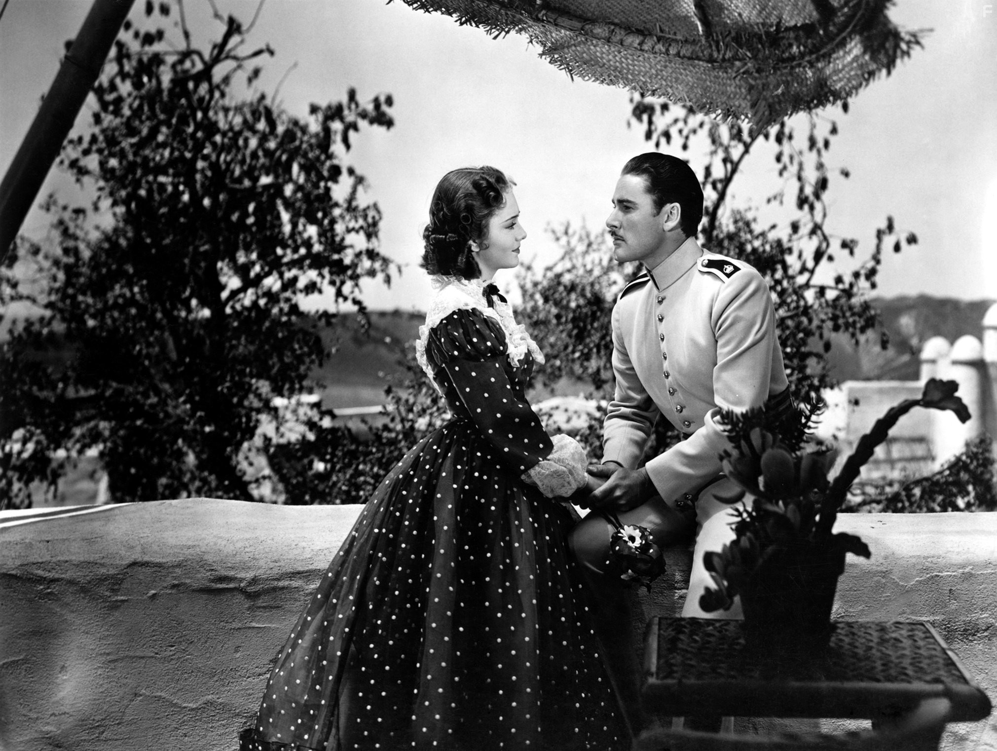 Olivia de Havilland and Errol Flynn in Атака легкой кавалерии (1936)