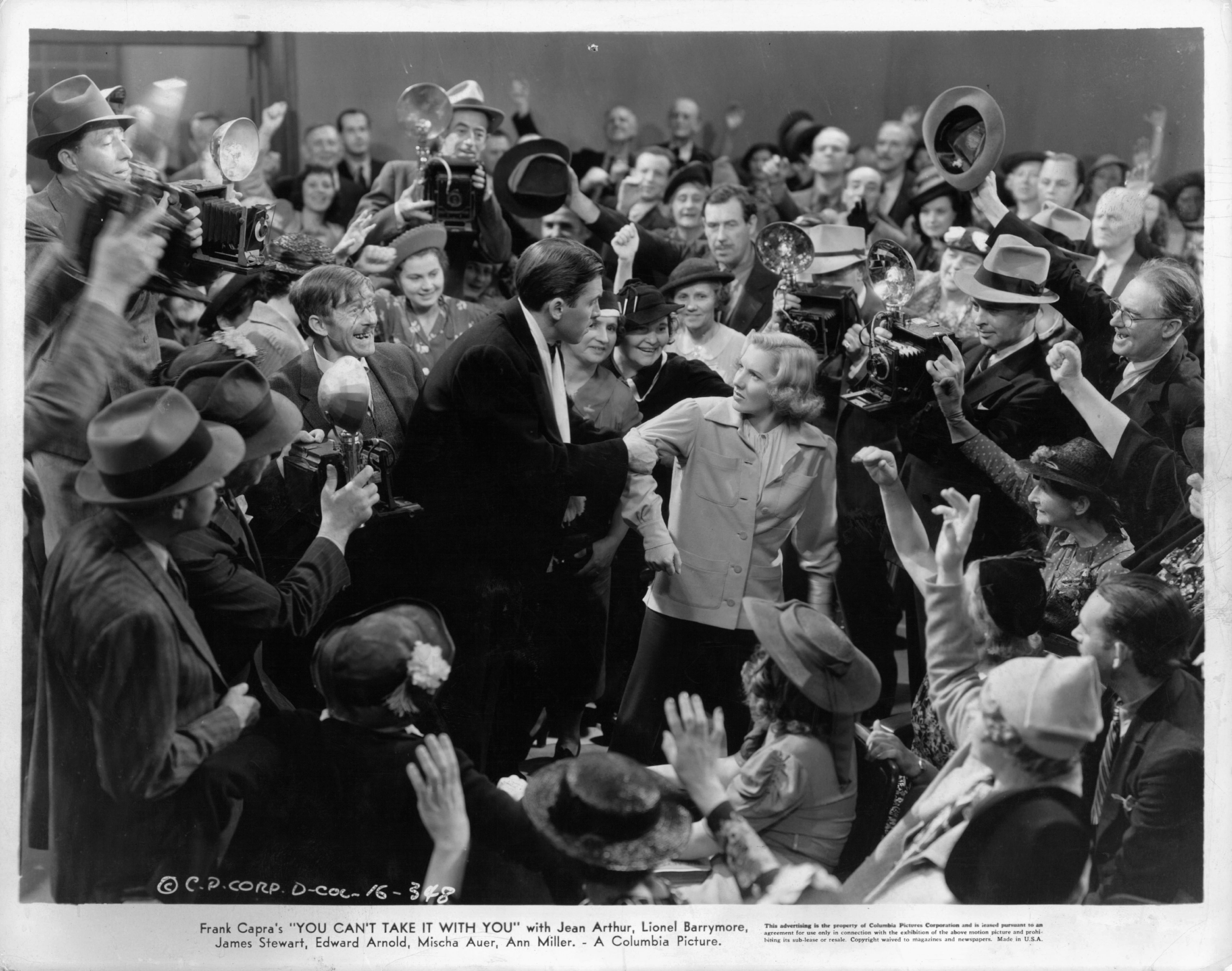 James Stewart and Jean Arthur in С собой не унесешь (1938)