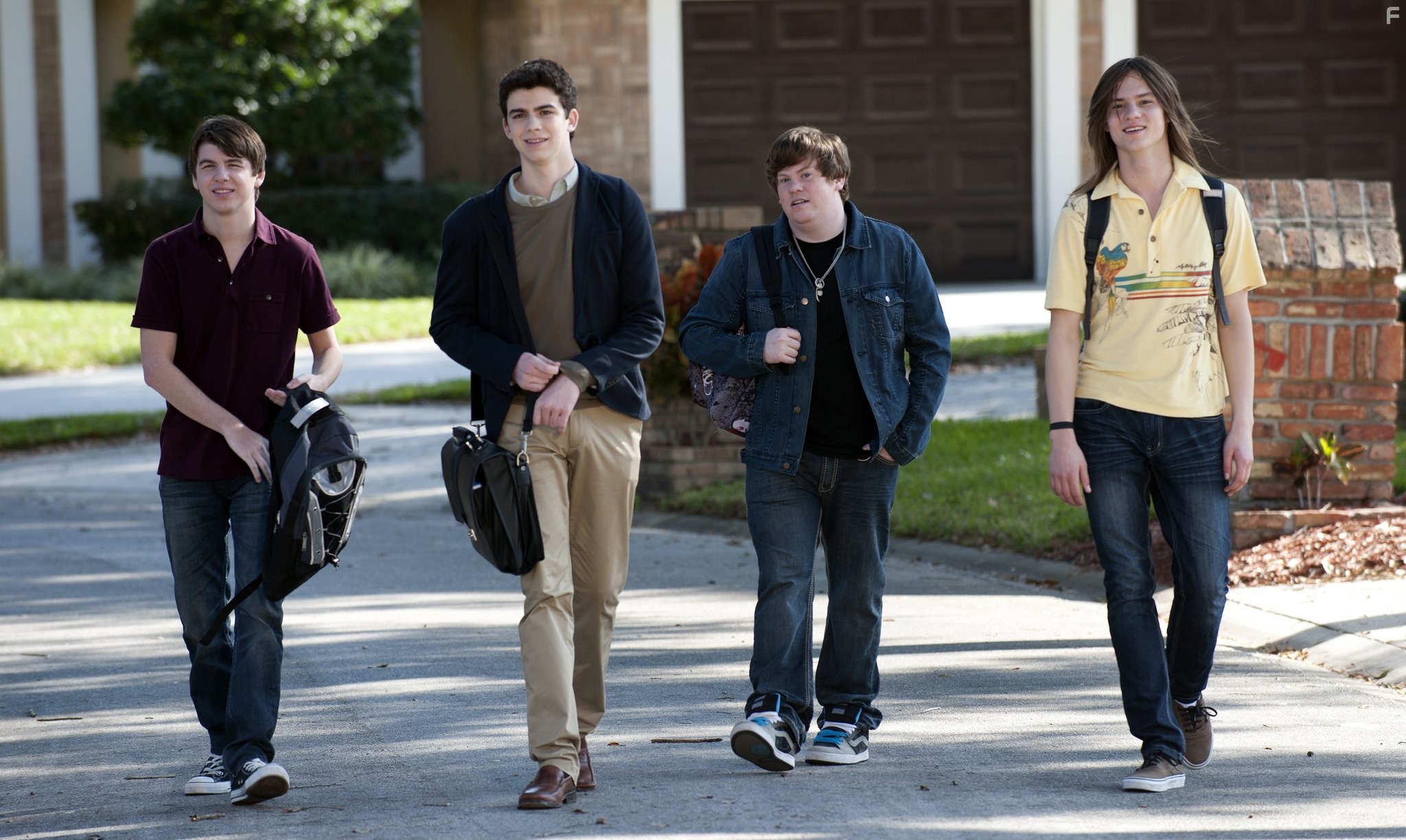 Bubba Lewis, Mark L. Young, Joey Pollari, and Zack Pearlman in Переростки (2012)