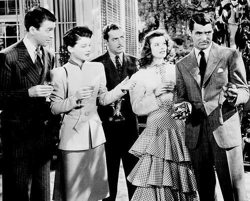 Cary Grant, Katharine Hepburn, James Stewart, John Howard, and Ruth Hussey in Филадельфийская история (1940)