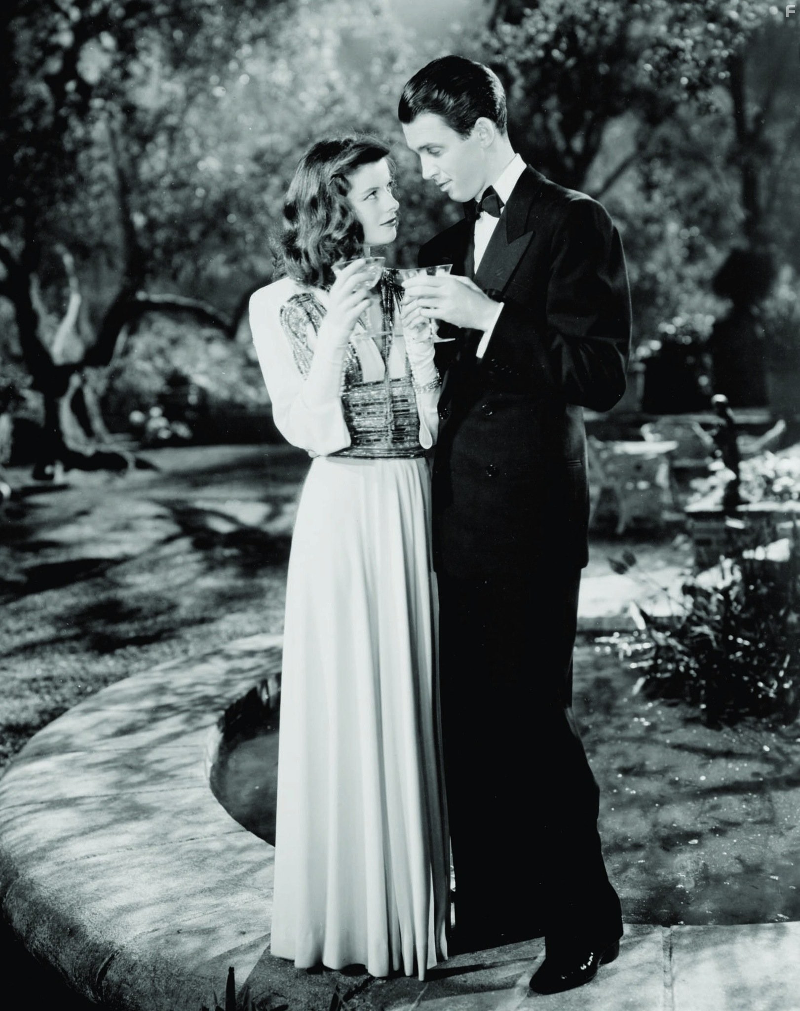 Katharine Hepburn and James Stewart in Филадельфийская история (1940)