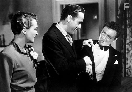 "The Maltese Falcon" Mary Astor, Humphrey Bogart, and Peter Lorre 1941 Warner Bros.