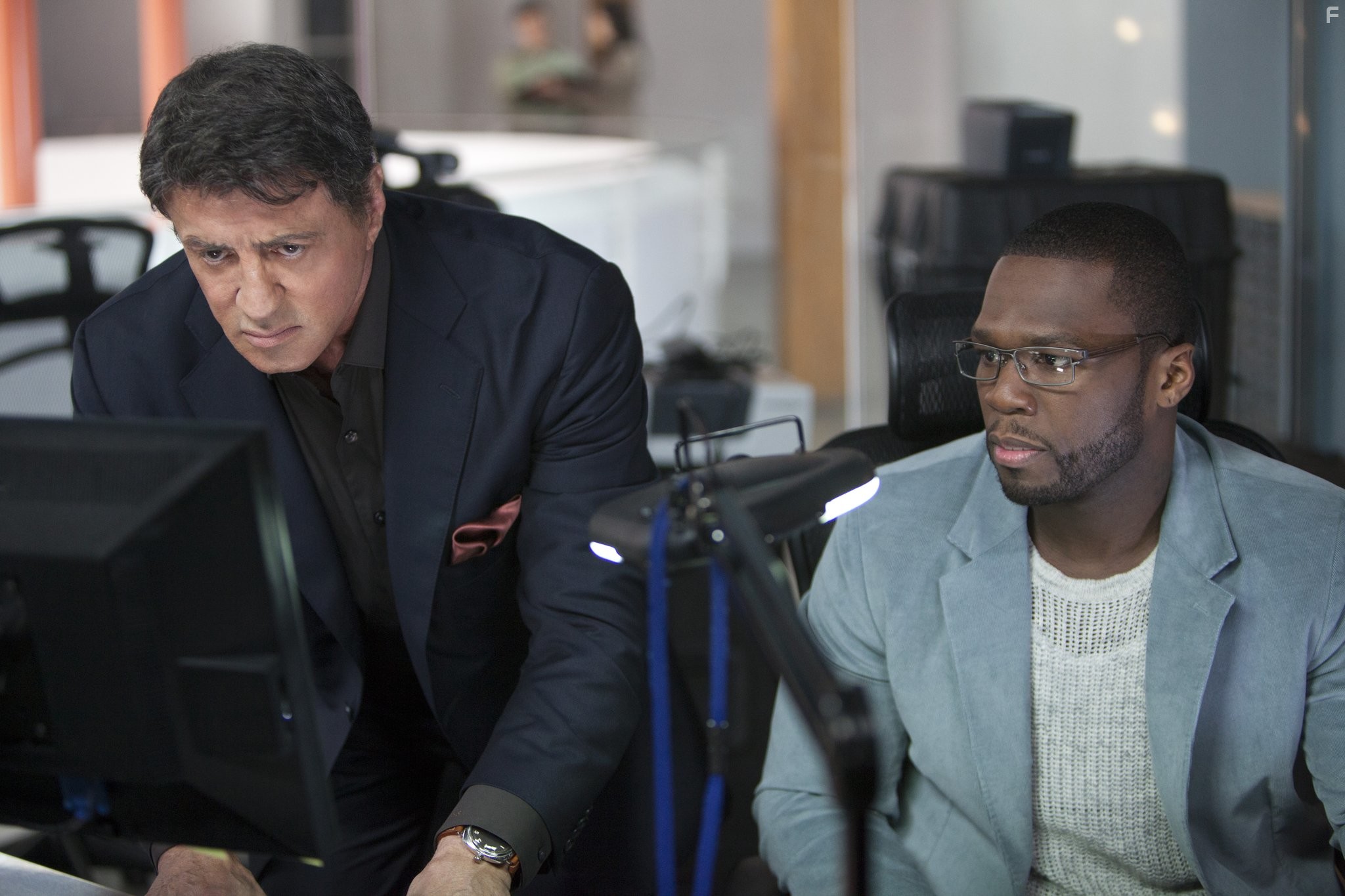 Sylvester Stallone and 50 Cent in План побега (2013)