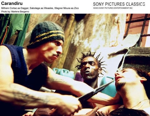 Wagner Moura, Milhem Cortaz, and Sabotage in Карандиру (2003)