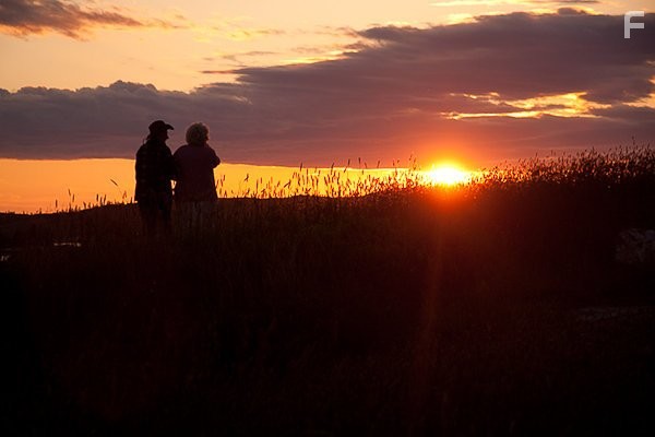 Olympia Dukakis as Stella and Brenda Fricker as Dot in Cloudburst.