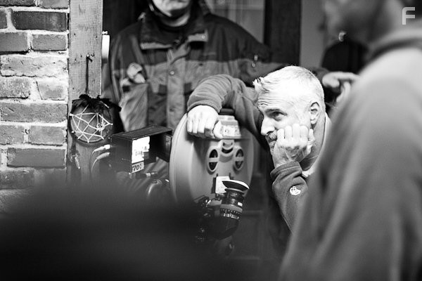 Tom Harting on the set of Cloudburst