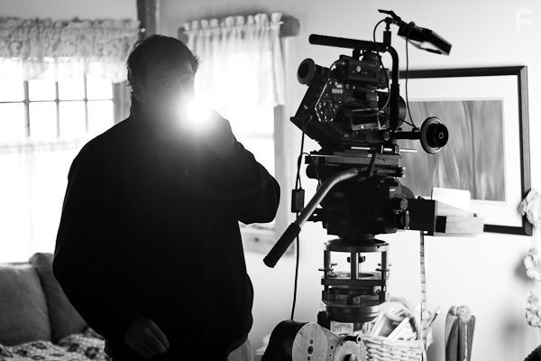 James Ritchie on the set of Cloudburst