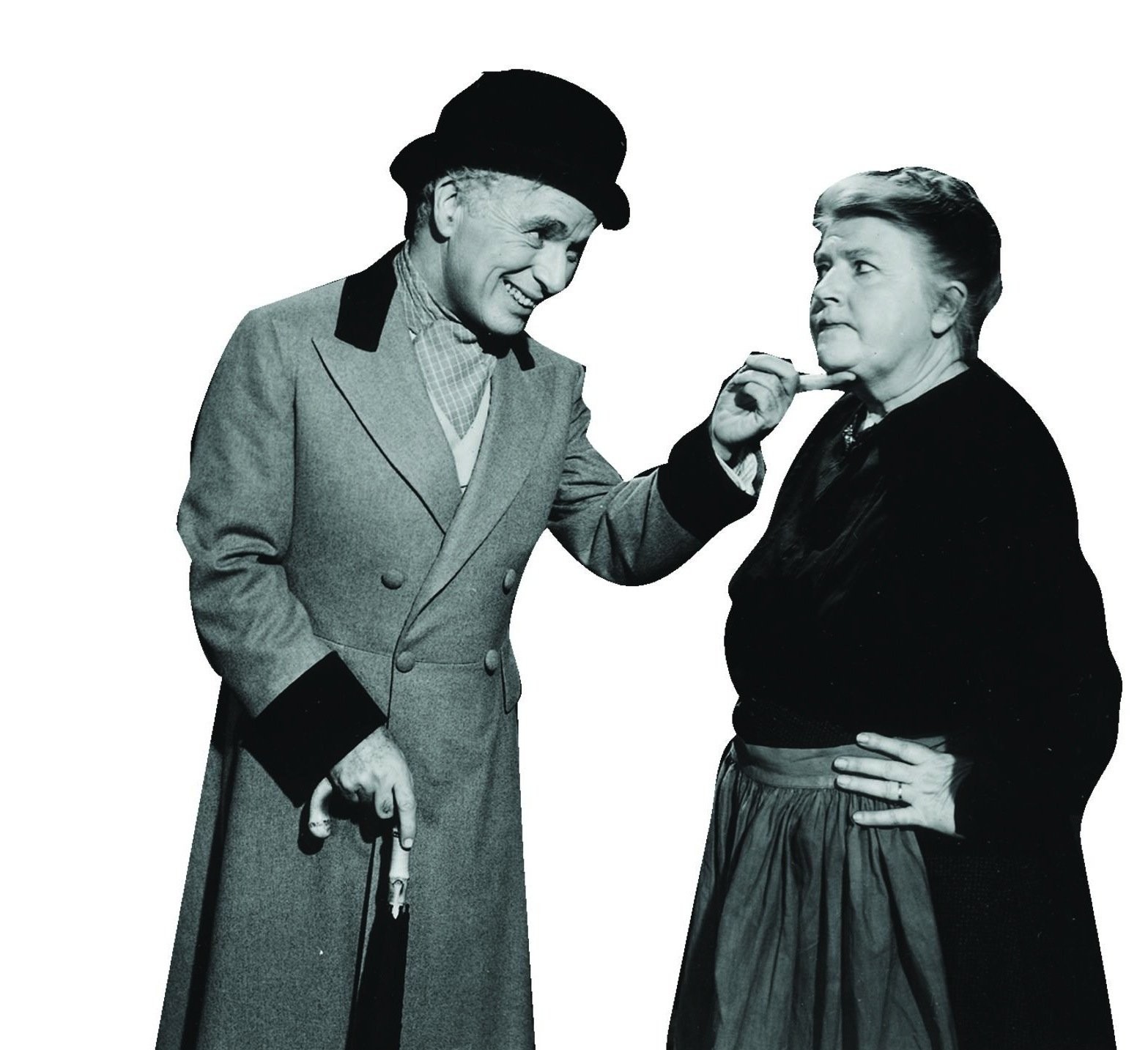 Charles Chaplin and Marjorie Bennett in Огни рампы (1952)