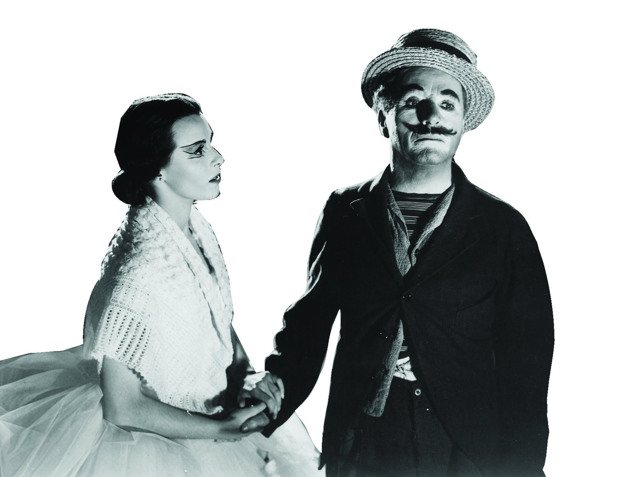 Charles Chaplin and Claire Bloom in Огни рампы (1952)
