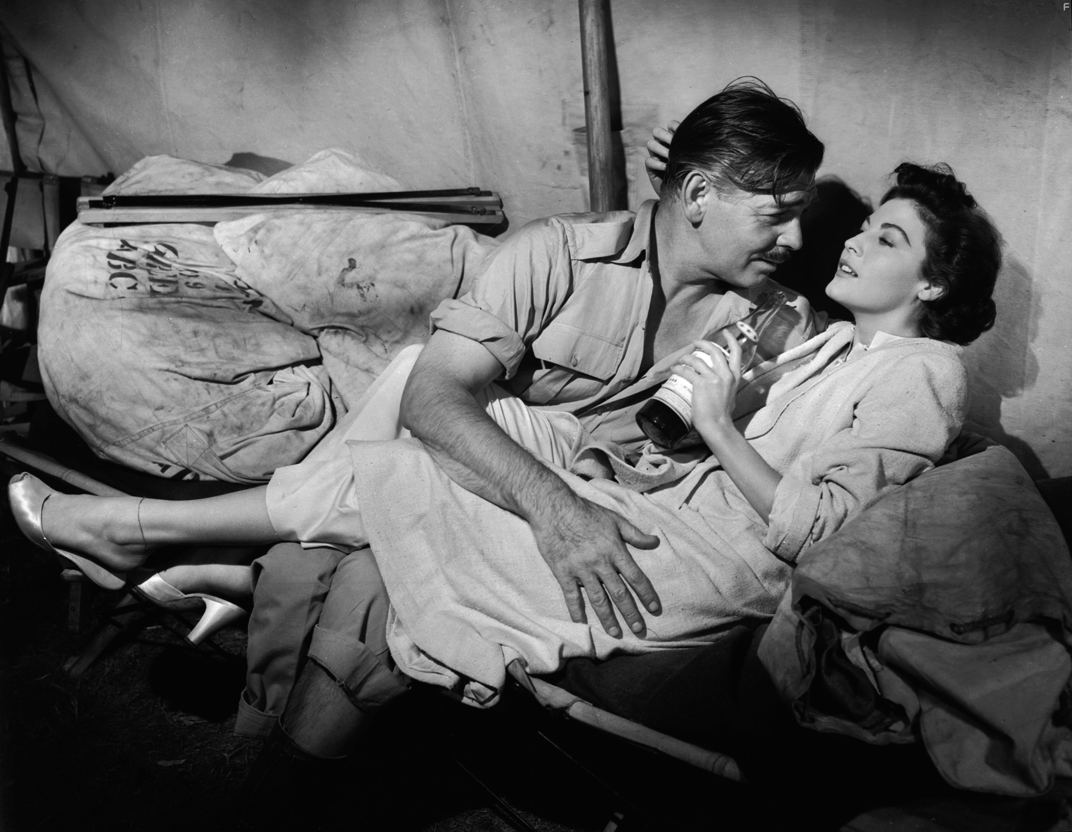 Clark Gable and Ava Gardner in Могамбо (1953)