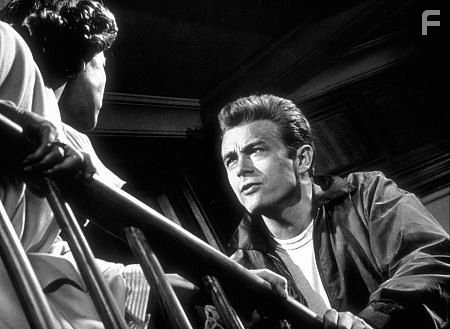 James Dean and Ann Doran in "Rebel Without A Cause." 1955 Warner / MPTV
