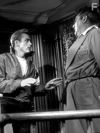 James Dean and Jim Backus in "Rebel Without A Cause." 1955 Warner / MPTV