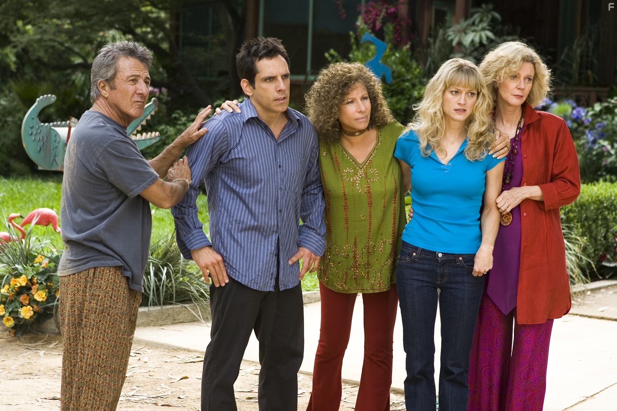 Dustin Hoffman, Barbra Streisand, Blythe Danner, Teri Polo, and Ben Stiller in Знакомство с Факерами (2004)