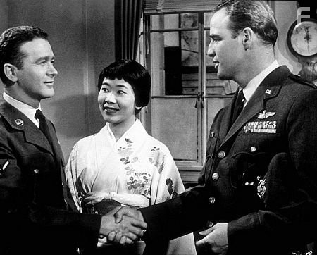 Marlon Brando Miyoshi Umeki and Red Buttons in "Sayonara" 1957 Warner Bros.
