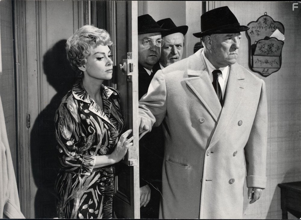 Bernard Blier, Martine Carol, and Jean Gabin in Le cave se rebiffe (1961)