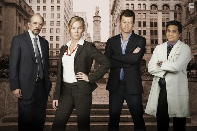 Nic Bishop, Richard Schiff, Kelli Giddish, and Ravi Patel in Past Life (2010)